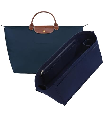 Amazon.com: Longchamp Le Pliage Large Travel Bag, Navy, 17.75
